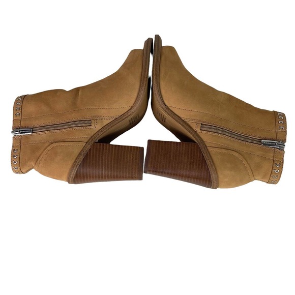 Vince Camuto Womens VC-Kemelly Peep Toe Ankle Booties Brown Womens Size 6.5 M - Picture 7 of 12